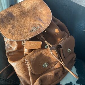 Coach Leather backpack EUC